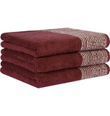 Cawö burgundy handdoekenlijn Two-Tone 590, bordeaux (23)