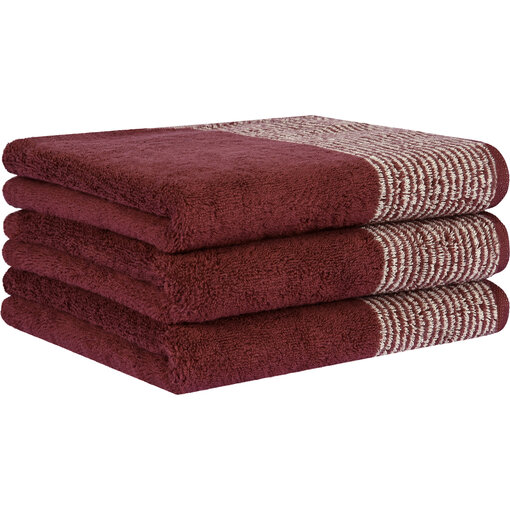 Cawö burgundy handdoekenlijn Two-Tone 590, bordeaux (23)