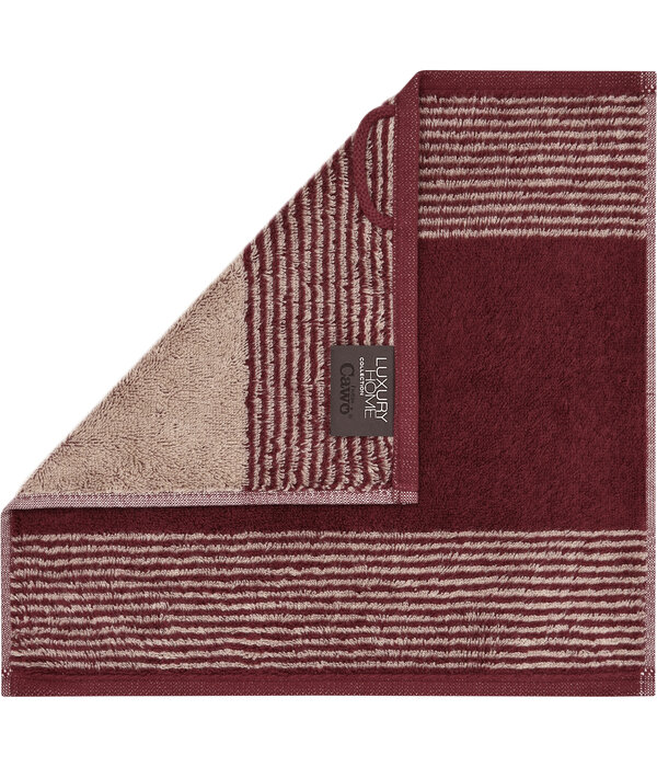 Cawö burgundy handdoekenlijn Two-Tone 590, bordeaux (23)