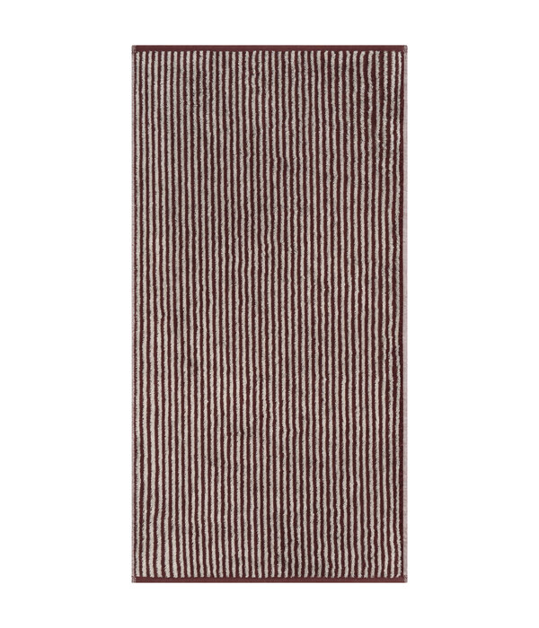 Cawö burgundy handdoekenlijn Two-Tone Stripes 480 bordeaux (23)