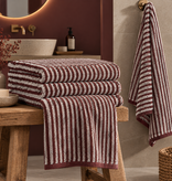 Cawö burgundy handdoekenlijn Two-Tone Stripes 480 bordeaux (23)