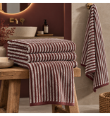 Cawö burgundy handdoekenlijn Two-Tone Stripes 480 bordeaux (23)