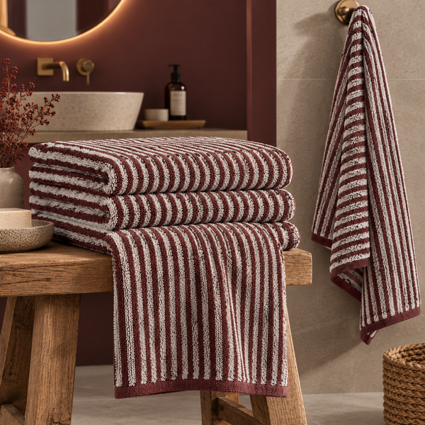 burgundy handdoekenlijn Two-Tone Stripes 480 bordeaux (23)