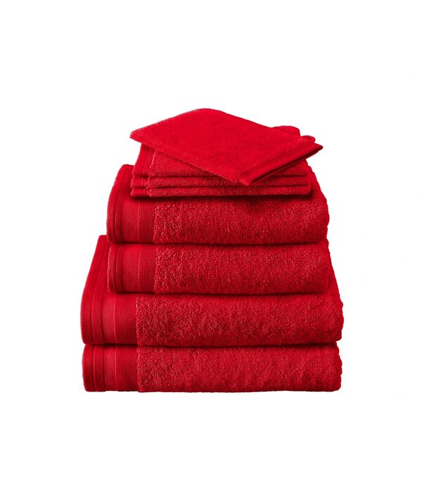 De Witte Lietaer rode handdoekenlijn Excellence scarlett red