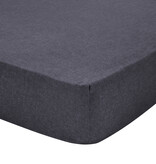 Essix hoeslaken flanel anthracite, matras tot 20 cm hoog