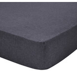 Essix hoeslaken flanel anthracite, matras tot 20 cm hoog