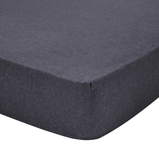 Essix hoeslaken flanel anthracite, matras tot 20 cm hoog, vanaf