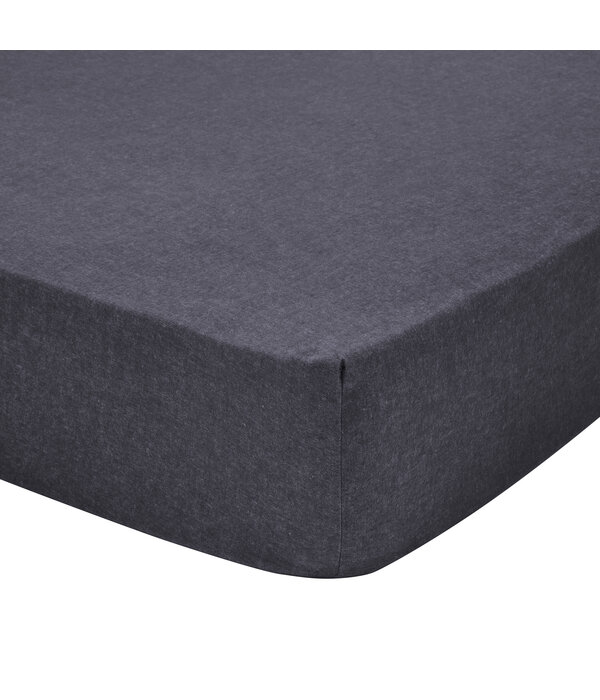 Essix hoeslaken flanel anthracite, matras tot 20 cm hoog