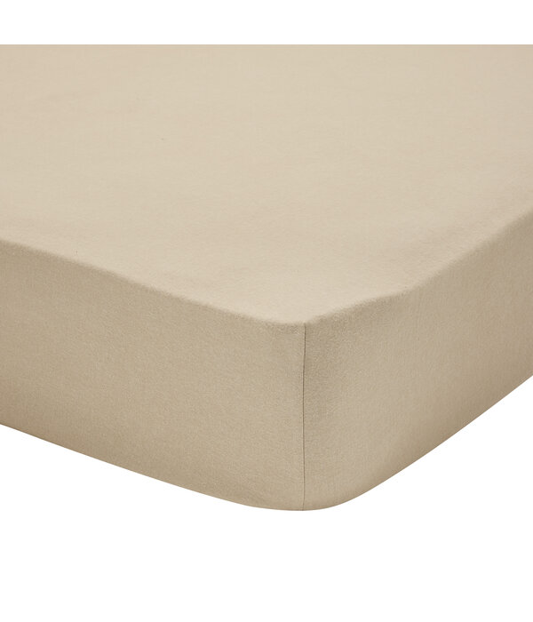 Essix hoeslaken flanel sésame, matras tot 20 cm hoog