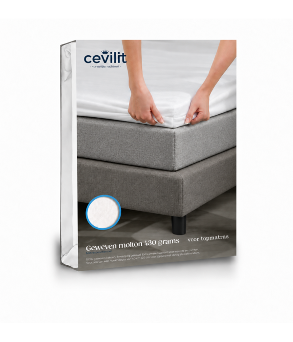 Cevilit molton topmatras hoeslakenmodel matrasbeschermer  (dikkere kwaliteit)