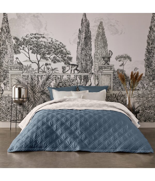 Alexandre Turpault Merveille plaid saphir / hermine