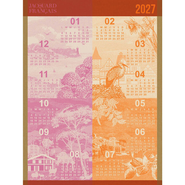 theedoek Kalender / Calendrier 2027