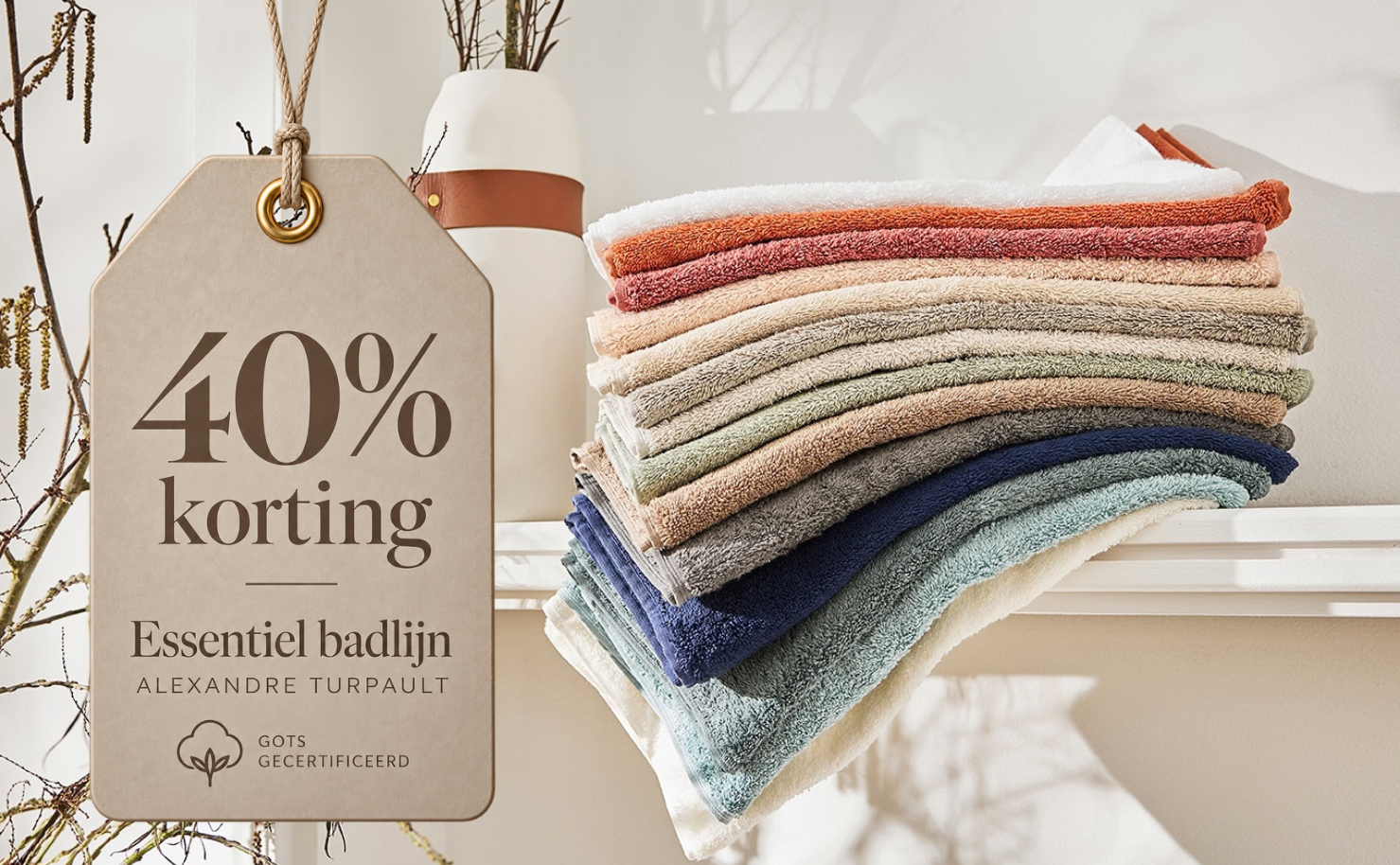 40% korting op badgoedlijn Essentiel van Alexandre Turpault