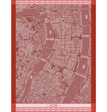 Le Jacquard Français theedoek A Vol d’Oiseau Lyon red