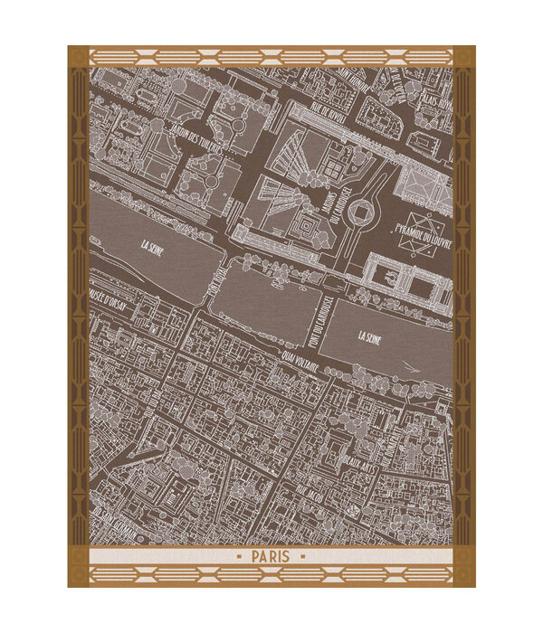 Le Jacquard Français theedoek A Vol d’Oiseau Paris brown