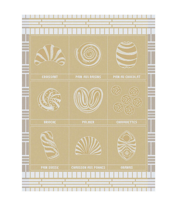 Le Jacquard Français theedoek Haute Viennoiserie beige