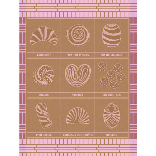 Le Jacquard Français theedoek Haute Viennoiserie orange