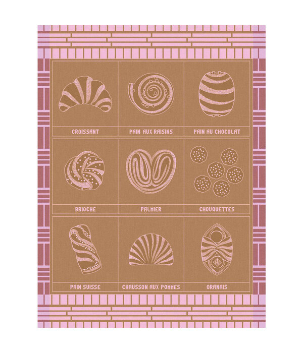 Le Jacquard Français theedoek Haute Viennoiserie orange