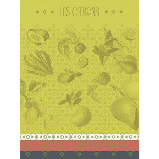 Le Jacquard Français theedoek La Beauté du Zeste green