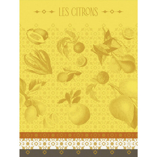 Le Jacquard Français theedoek La Beauté du Zeste yellow