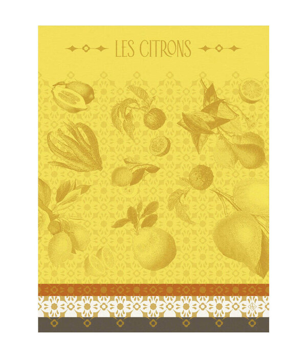 Le Jacquard Français theedoek La Beauté du Zeste yellow