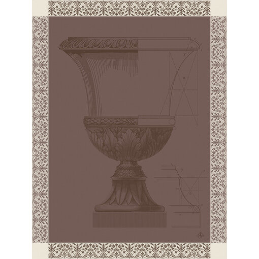 Le Jacquard Français theedoek Médicis brown
