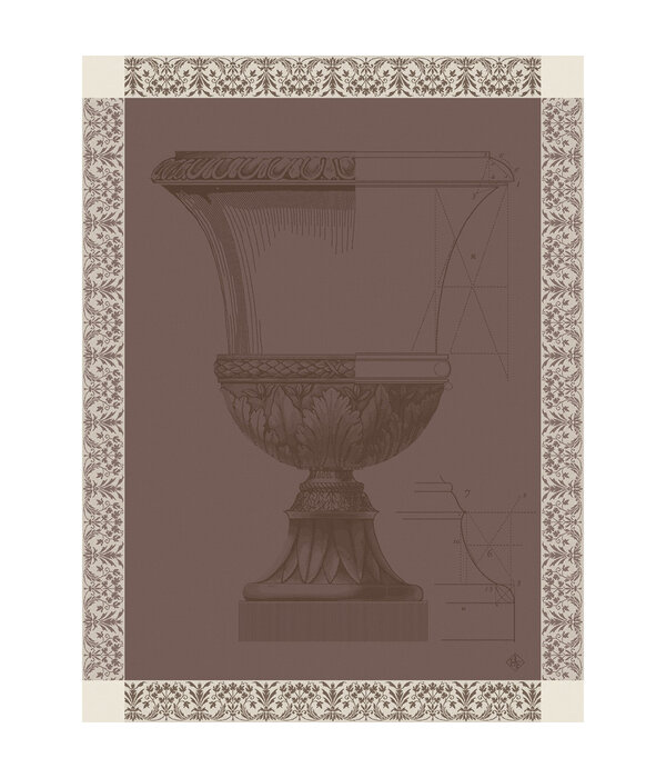 Le Jacquard Français theedoek Médicis brown