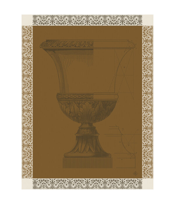Le Jacquard Français theedoek Médicis yellow