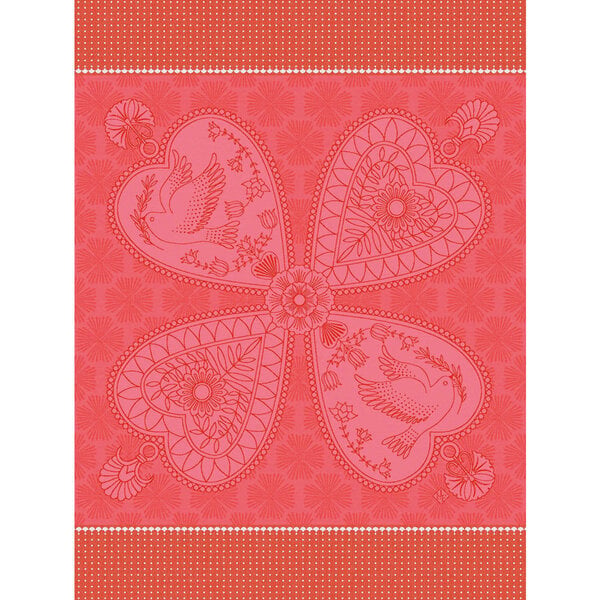 theedoek Peace & Love red
