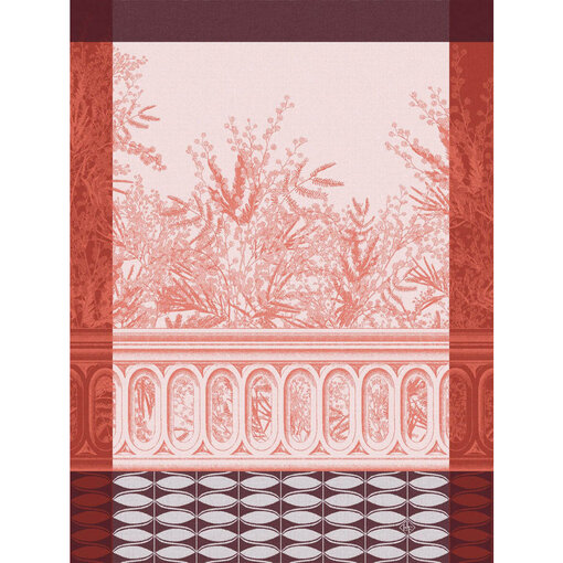 Le Jacquard Français theedoek Riviera mimosa pink