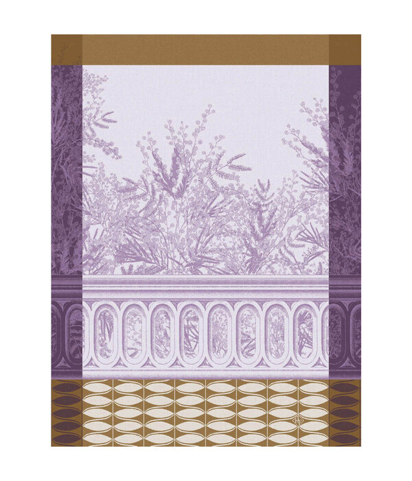 Le Jacquard Français theedoek Riviera mimosa purple
