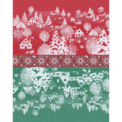 Le Jacquard Français theedoek Sous les étoiles red