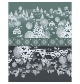 Le Jacquard Français theedoek Sous les étoiles green