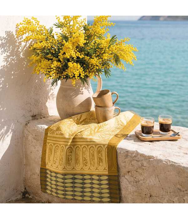 Le Jacquard Français theedoek Riviera mimosa yellow