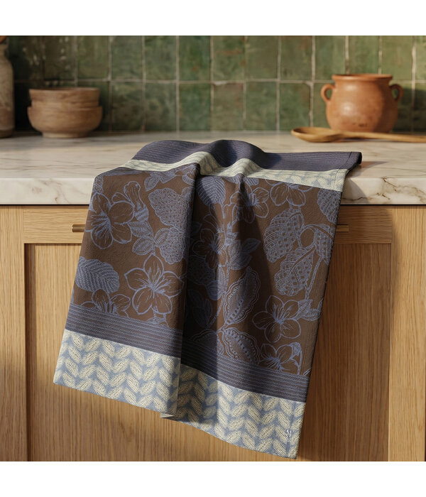 Le Jacquard Français theedoek Sulawesi blue