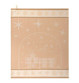 Le Jacquard Français theedoek Noël au chalet dark beige