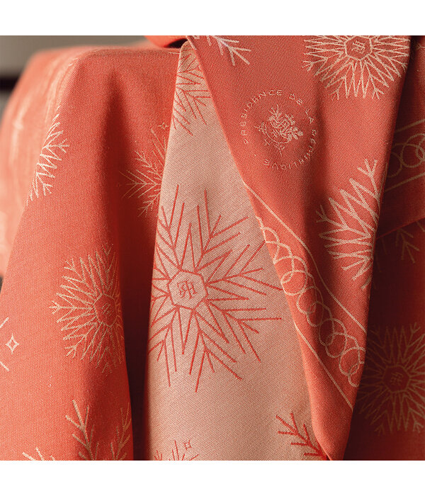 Le Jacquard Français Ciel étoilé rougè tafellinnen