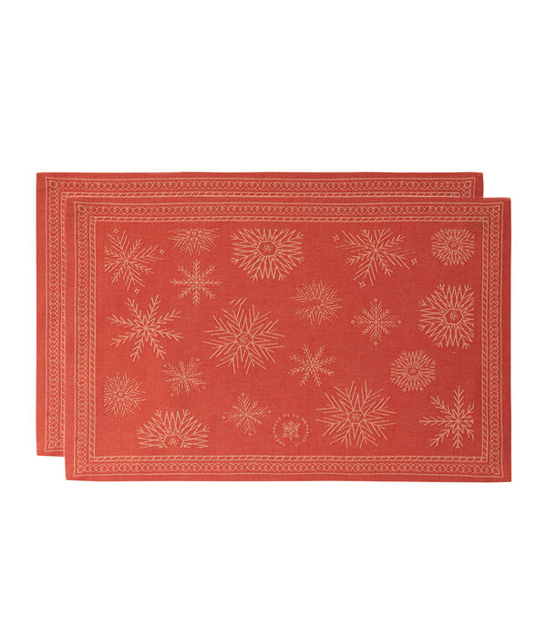 Le Jacquard Français Ciel étoilé rougè tafellinnen