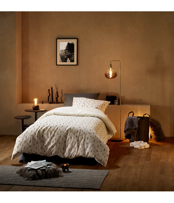 De Witte Lietaer dekbedovertrekset 140x220 cm flanel Dentree soft white