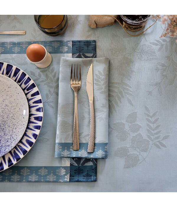 Le Jacquard Français tafellinnen Manor lane blue