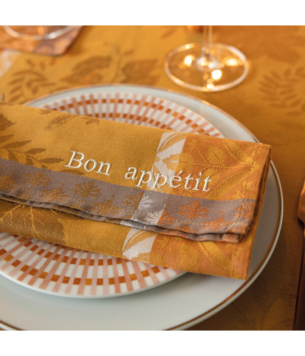 Le Jacquard Français tafellinnen Manor orange