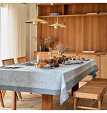 Le Jacquard Français gecoat tafellinnen Manor lane blue