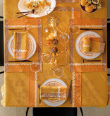 Le Jacquard Français gecoat tafellinnen Manor orange