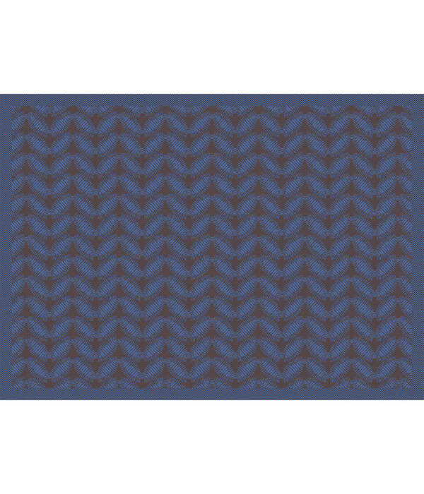 Le Jacquard Français tafellinnen Sulawesi blue