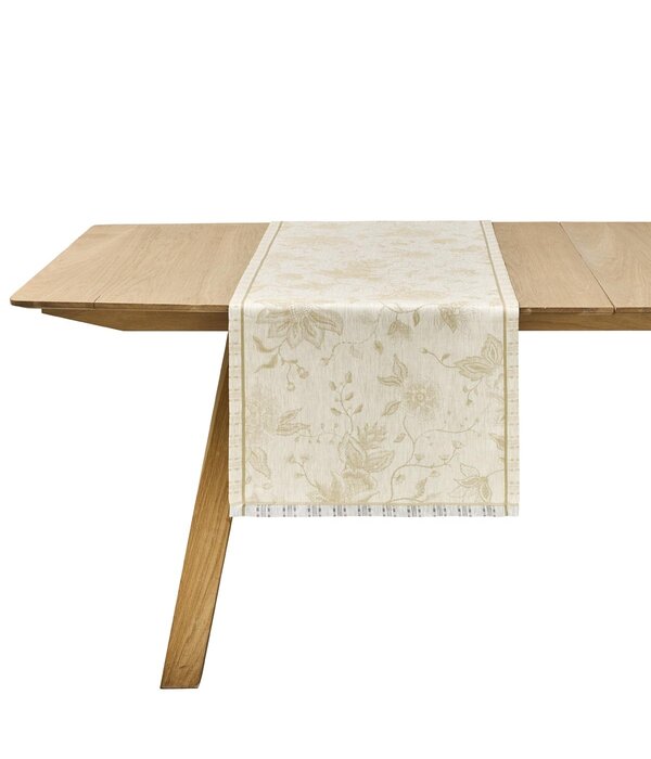 Le Jacquard Français Été indien beige tafellinnen, 100% linnen