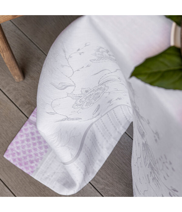 Le Jacquard Français Été indien purple tafellinnen, 100% linnen