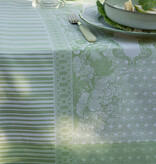 Le Jacquard Français tafellinnen Promenade Impériale green