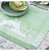 Le Jacquard Français tafellinnen Promenade Impériale green