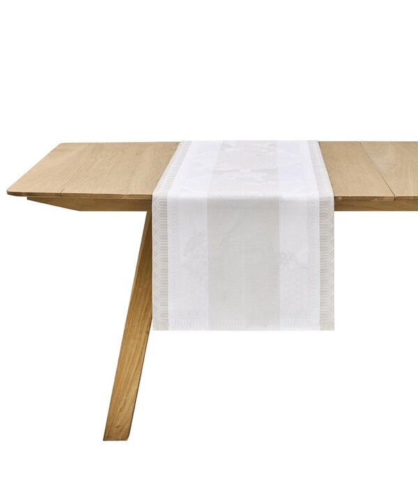 Le Jacquard Français tafellinnen Promenade Impériale grey
