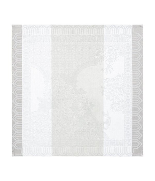 Le Jacquard Français tafellinnen Promenade Impériale grey